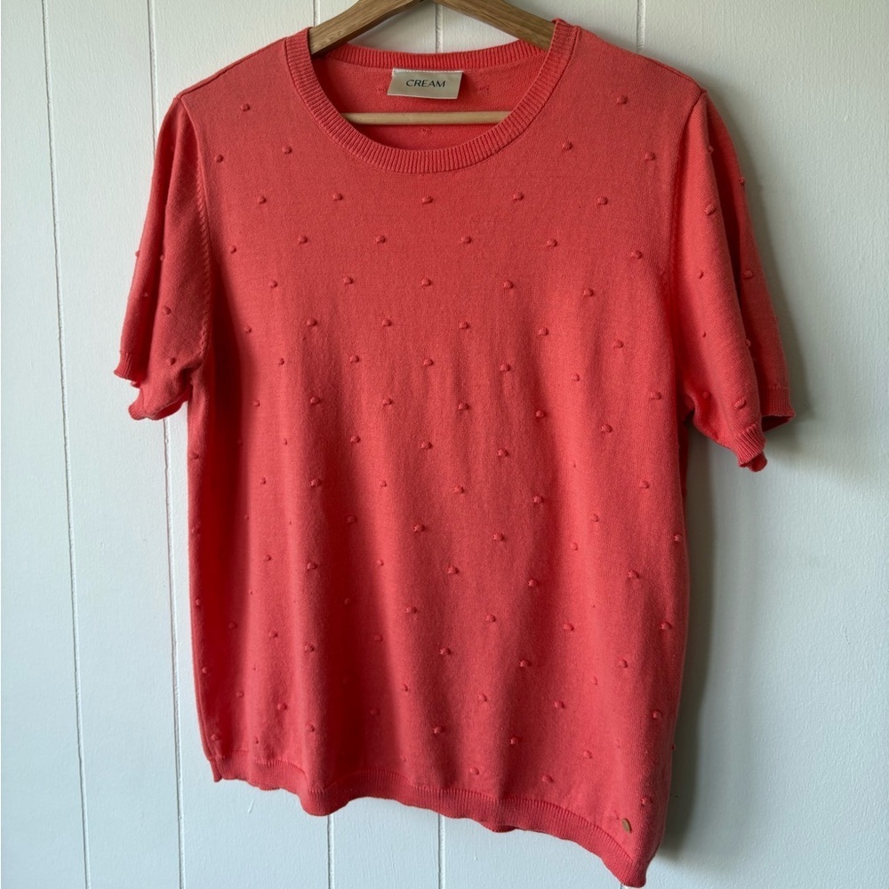 Cream Coral Knit Top | Size Large - Picture 3 of 8